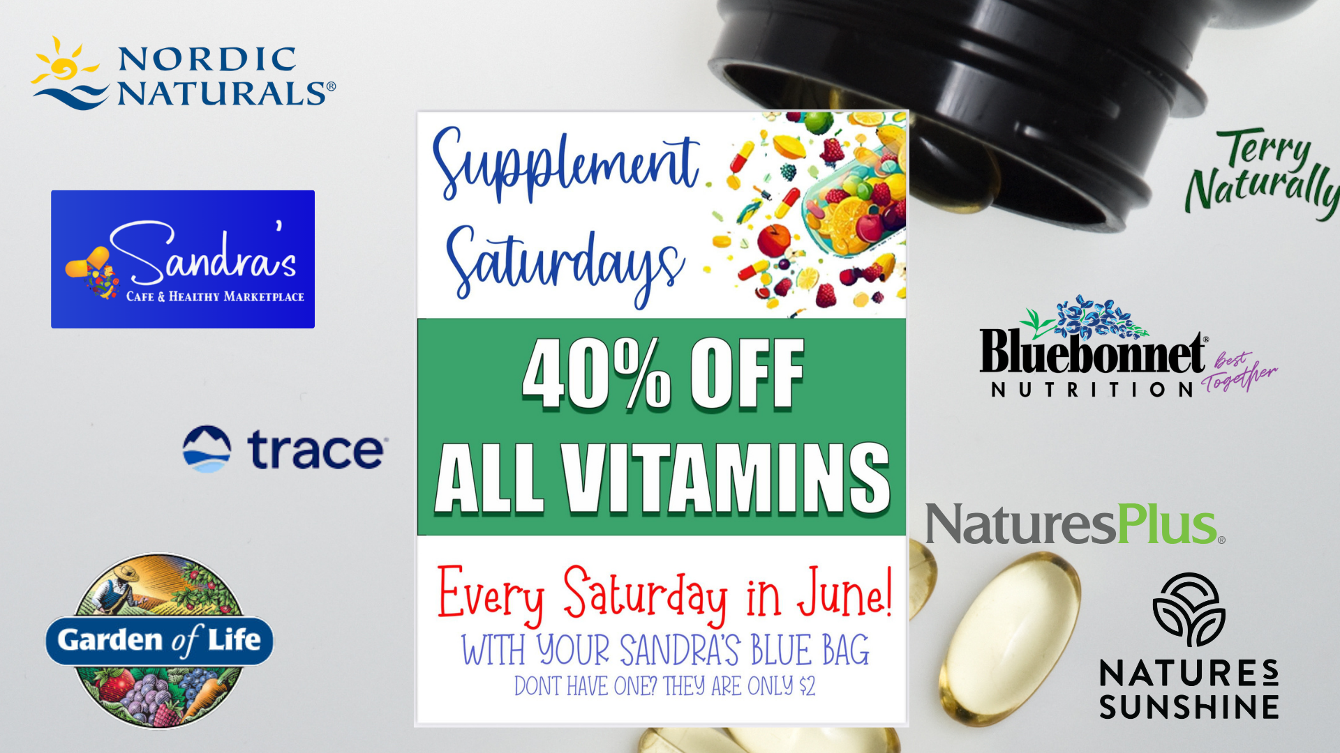 40% off supplements saturdays in june