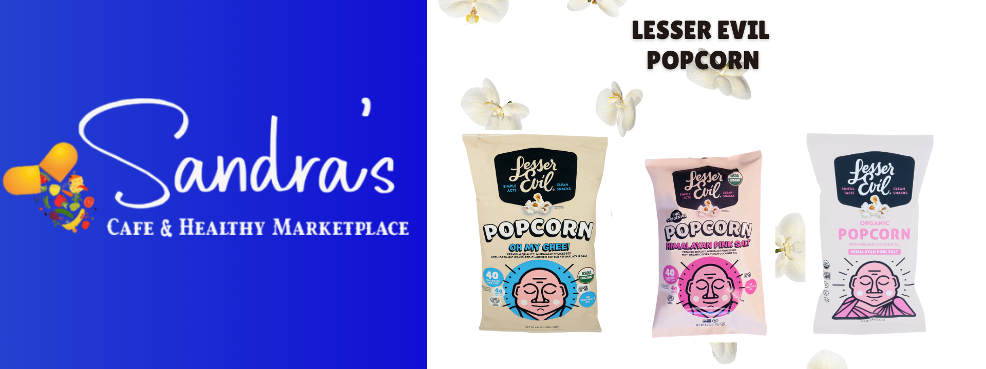 Sandra's for healthy and organic snacks for cozy fall and winter nights